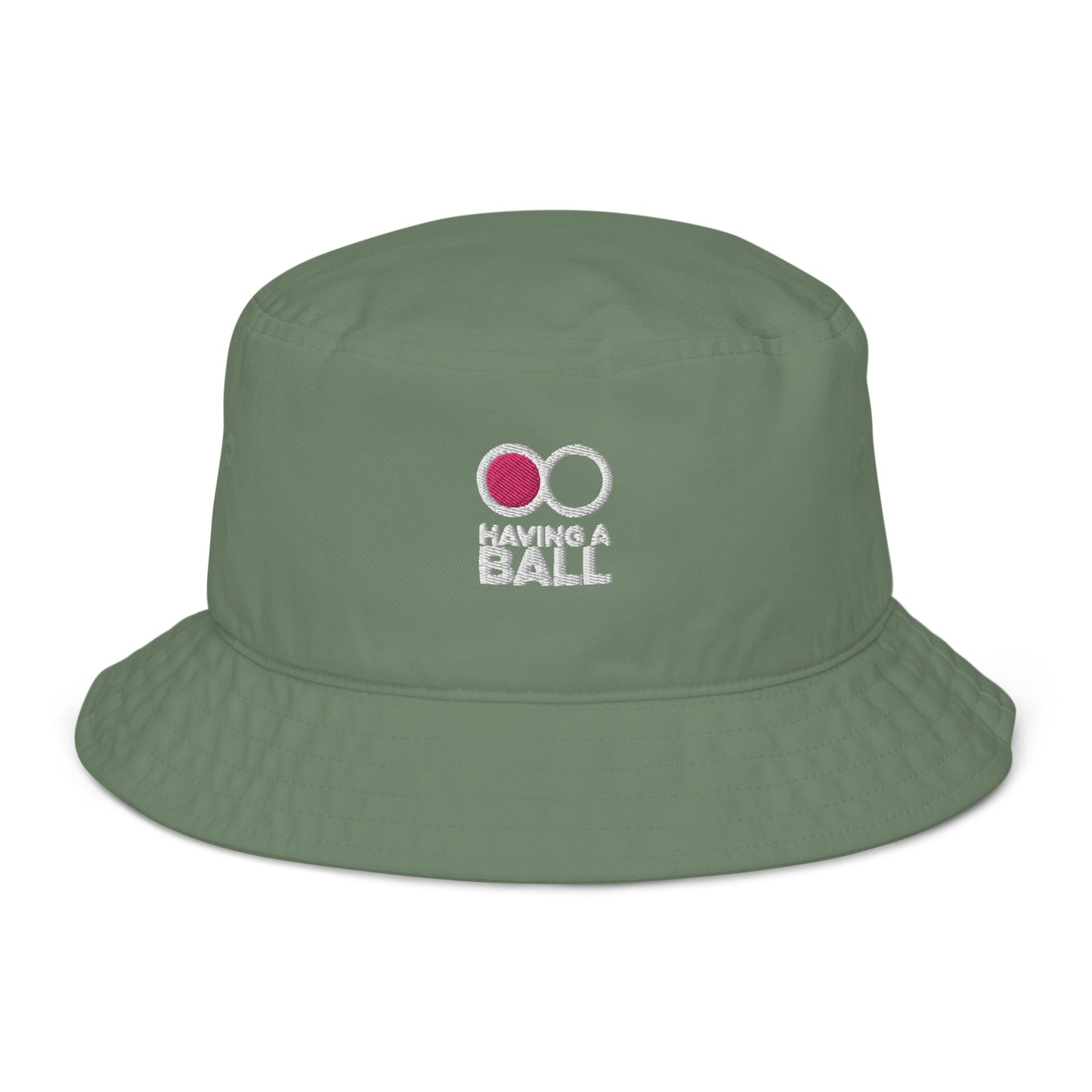 Having A Ball - Organic Bucket Hat (White Logo)