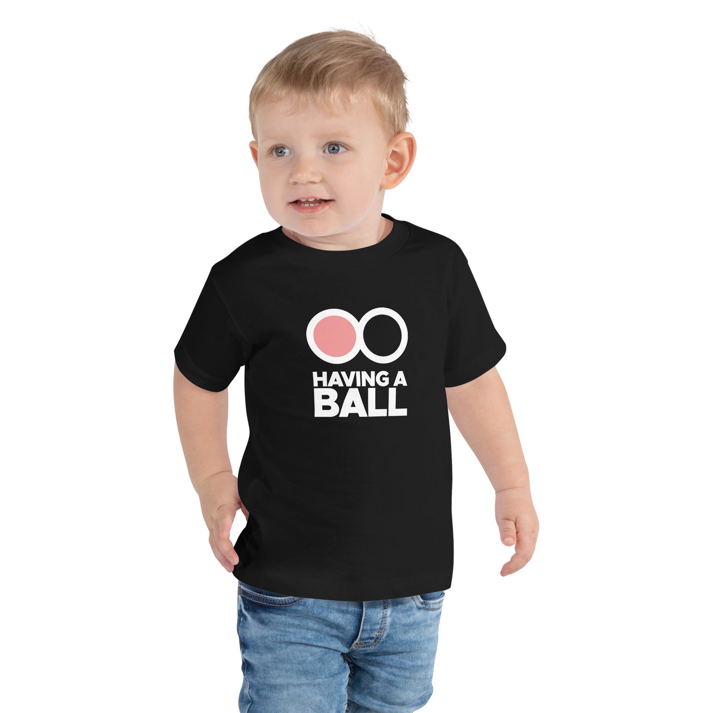 Having A Ball - Toddler Short Sleeve Tee (White Logo)