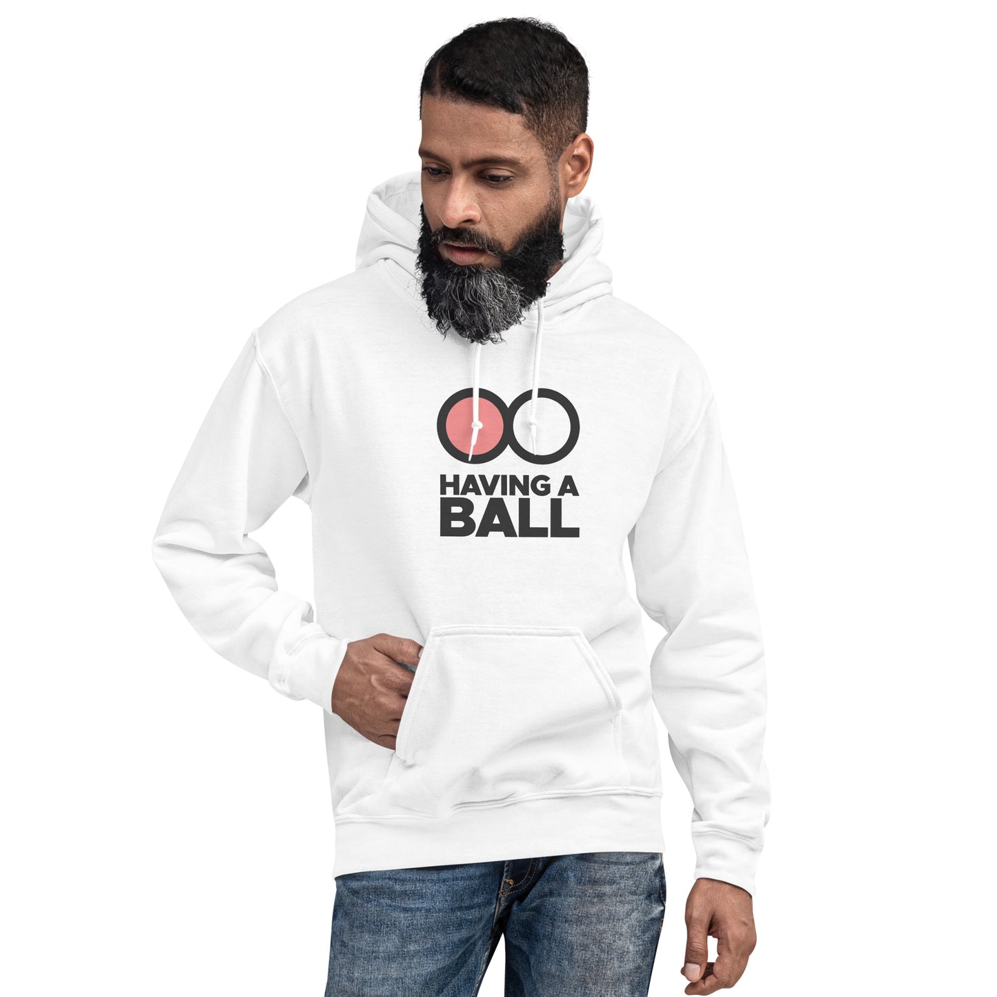 Having A Ball - Unisex Hoodie (Black Logo)