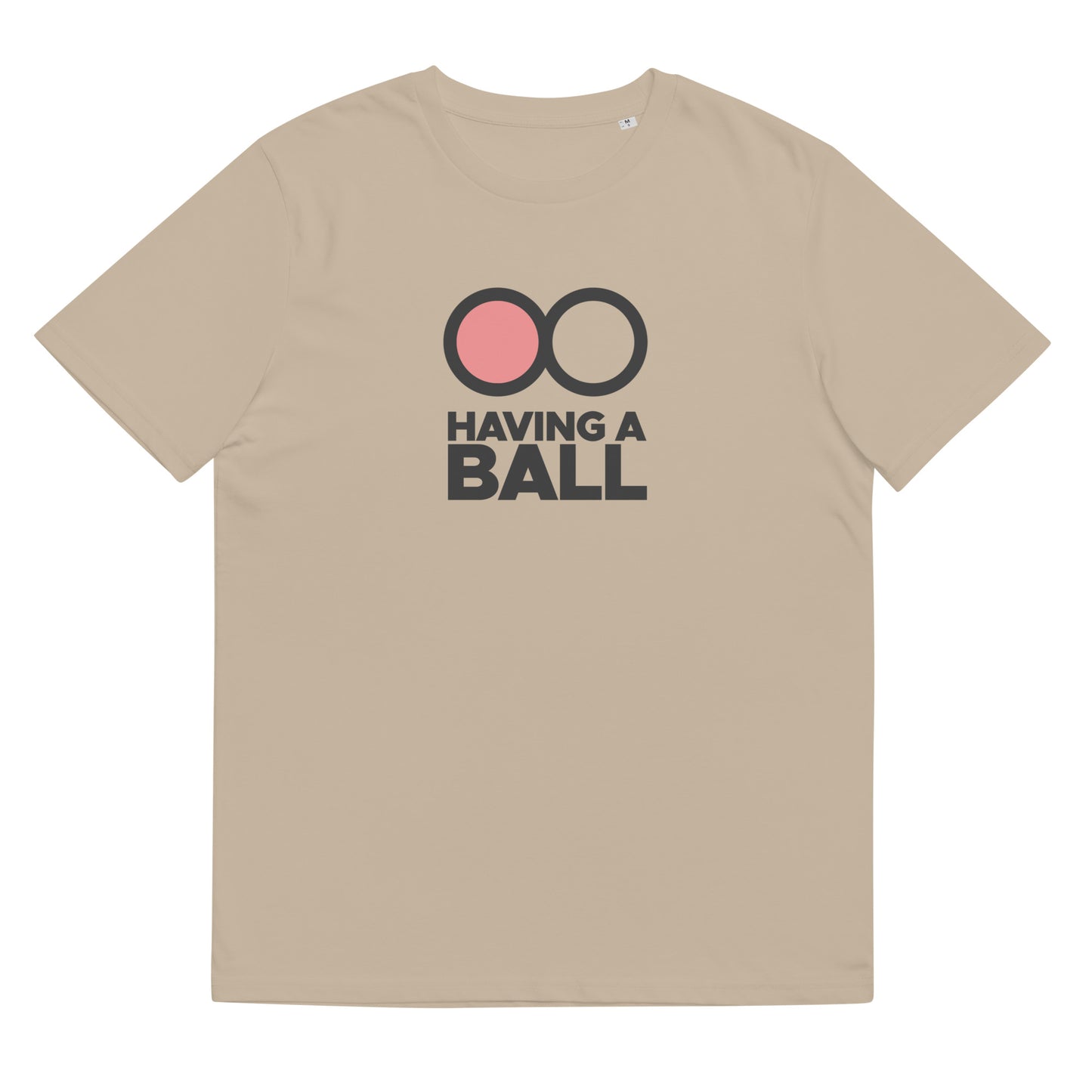 Having A Ball - Unisex Cotton T-Shirt (Black Logo)