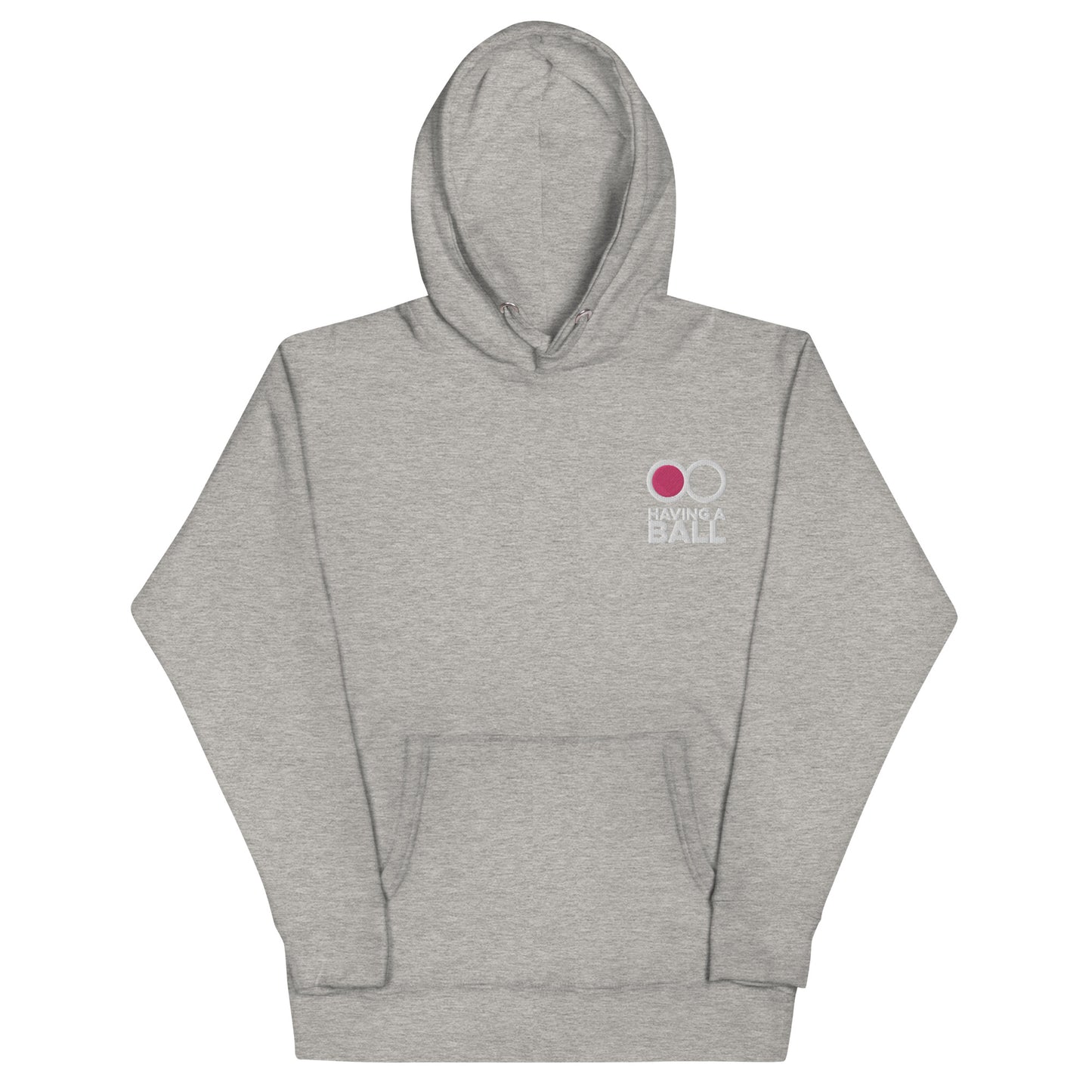Having A Ball - Unisex Hoodie (White Embroidered Logo)