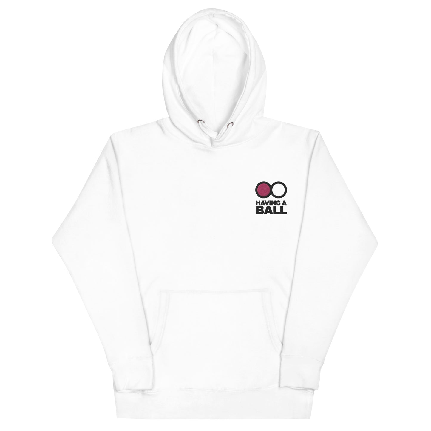 Having A Ball - Unisex Hoodie (Black Embroidered Logo)