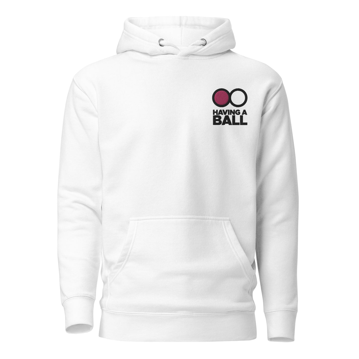 Having A Ball - Unisex Hoodie (Black Embroidered Logo)