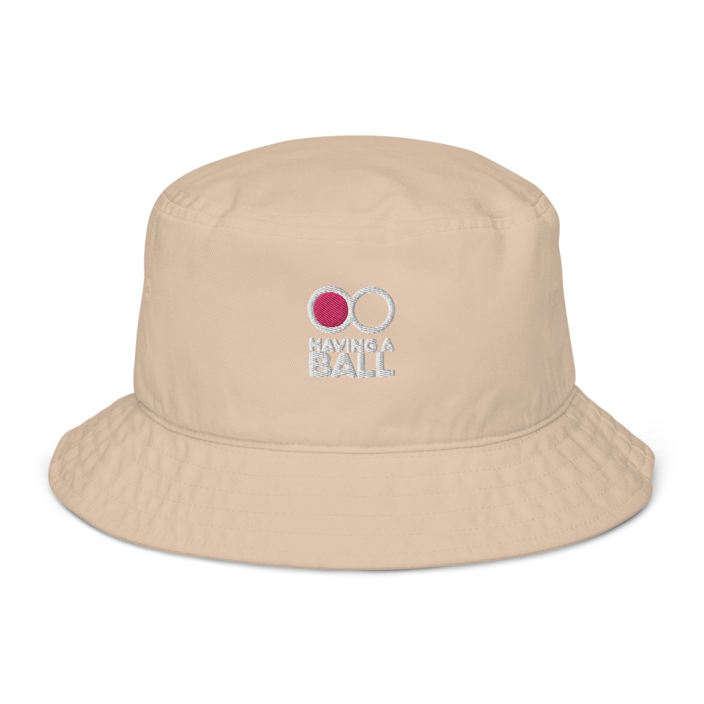 Having A Ball - Organic Bucket Hat (White Logo)