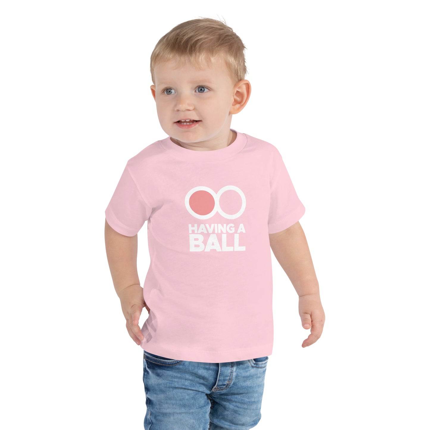 Having A Ball - Toddler Short Sleeve Tee (White Logo)
