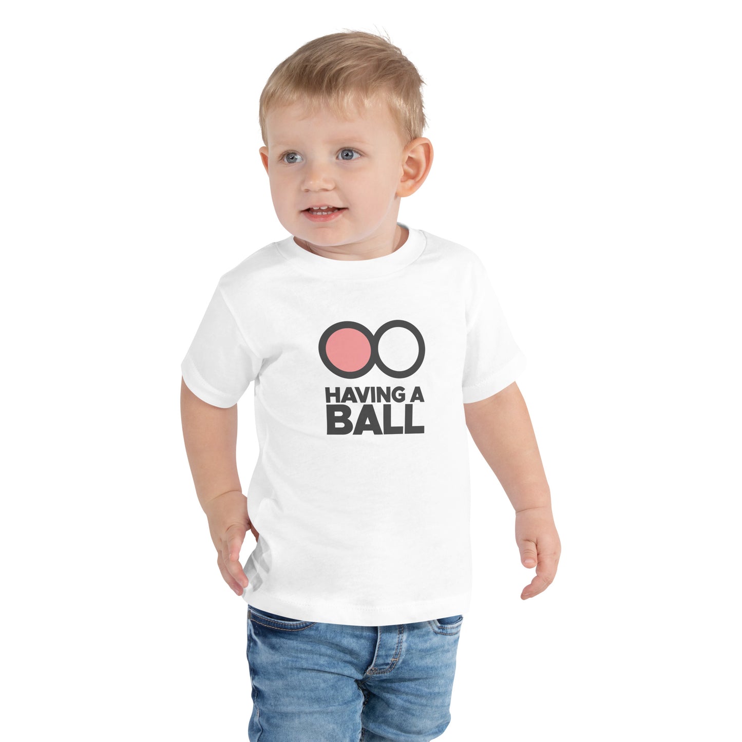 Having A Ball - Toddler Short Sleeve Tee (Black Logo)