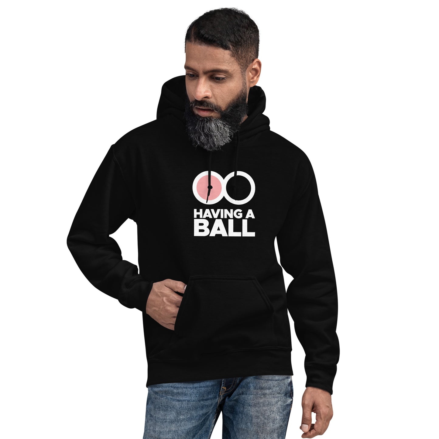 Having A Ball - Unisex Hoodie (White Logo)